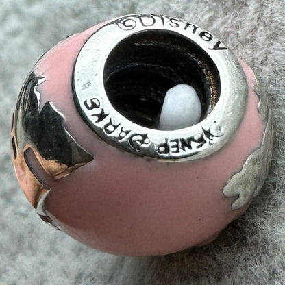 Charm Redondo Rosa Familia Y Castillo Disney Parks Pandora Vista Lateral