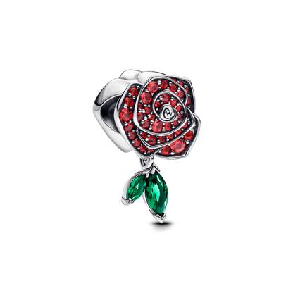 Charm Rosa Floreciendo Brillante Roja Pandora