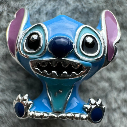 Charm Stitch Azul Disney Pandora Vista Frontal