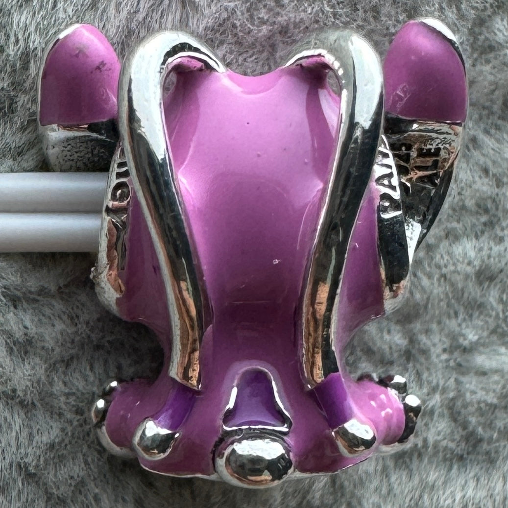 Charm Stitch Rosa Angela Disney Pandora Vista Desde Atrás