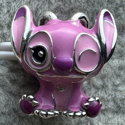 Charm Stitch Rosa Angela Disney Pandora Vista Frontal