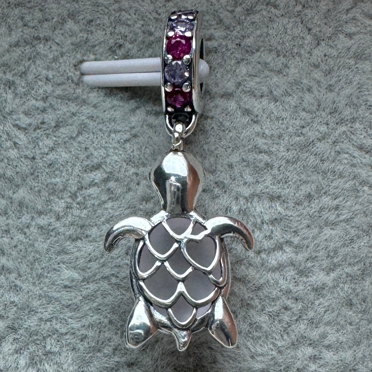 Charm Tortuga De Cristal De Murano Rosa Pandora 2