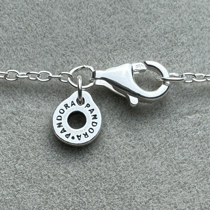 Collar Entrelazado Signature Pandora Vista Del Broche Parte De Atrás