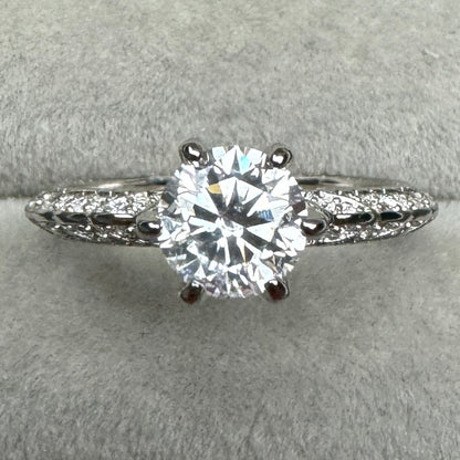 Anillo Contorno Brillante Moissanita