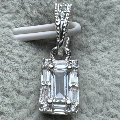 Charm Colgante Rectángulo Brillante Transparente
