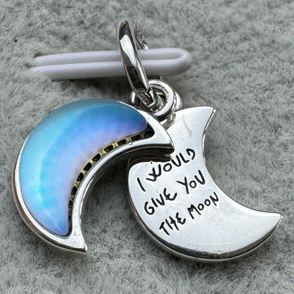 Charm Colgante Doble Luna Creciente