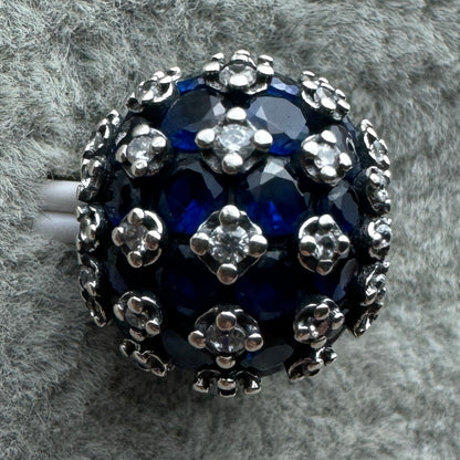 Charm Esfera Pavé Brillante Azul