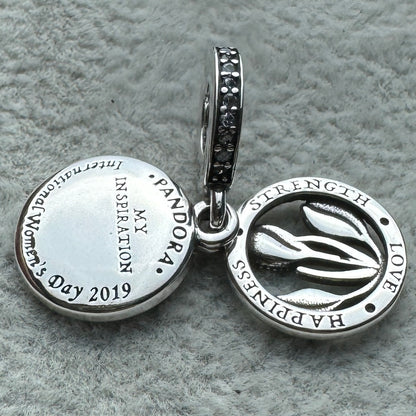 Charm Colgante Doble Tulipanes