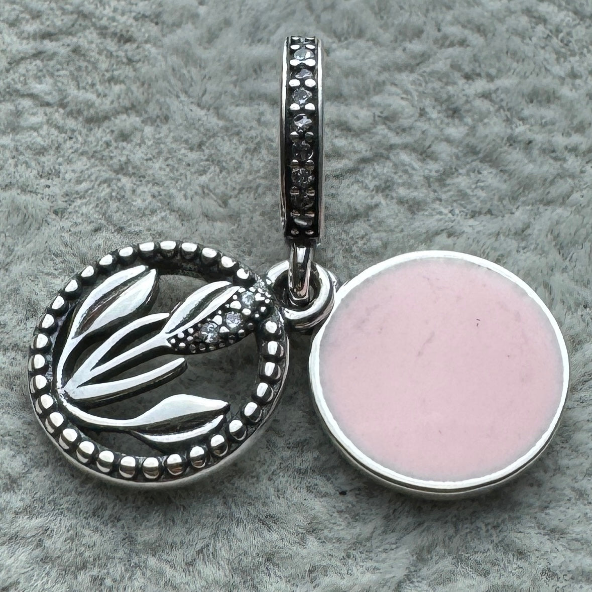 Charm Colgante Doble Tulipanes