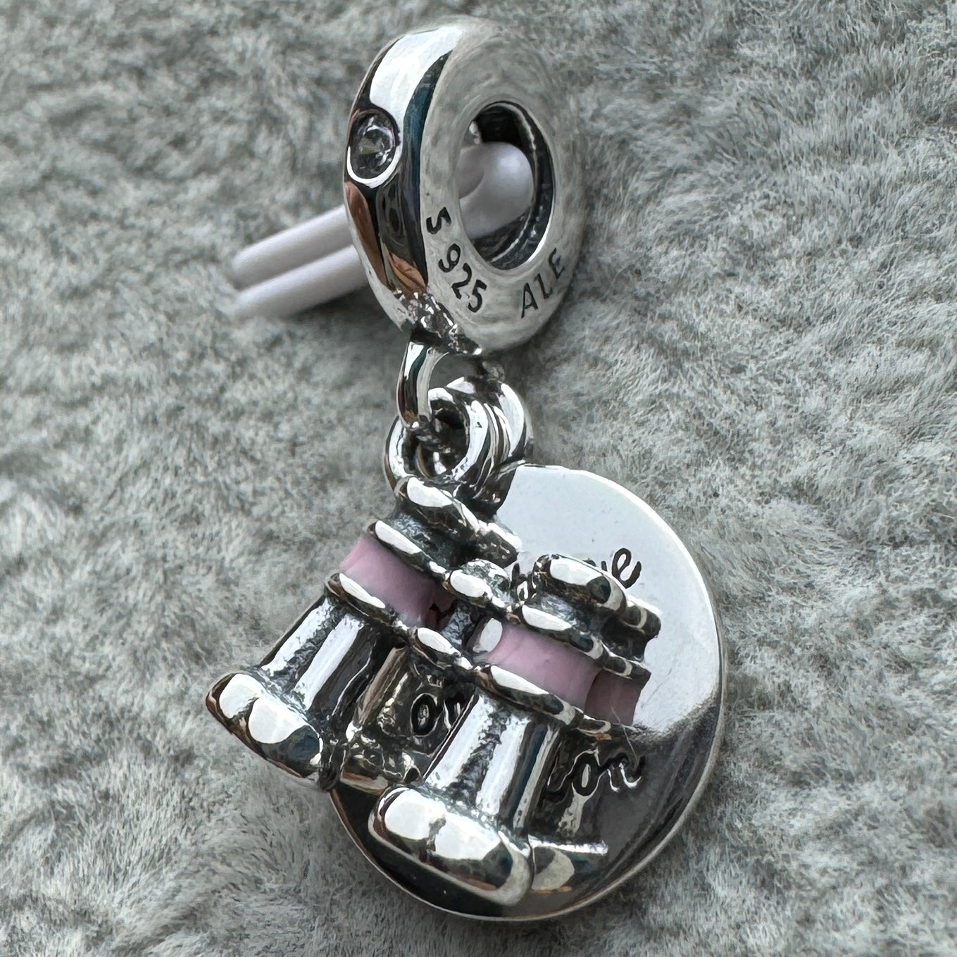 Charm Colgante Doble Binoculares