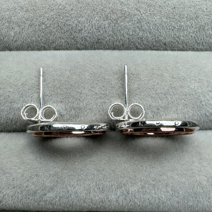Aretes Logotipo En Dos Tonos