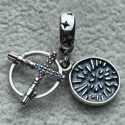 Charm Colgante Doble Sables Star Wars Disney