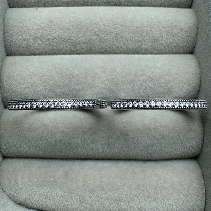 Aretes Corazones Lateral Brillantes