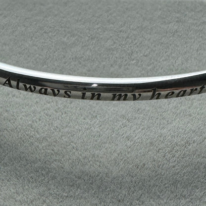 Brazalete Rígido Corazón Centelleante