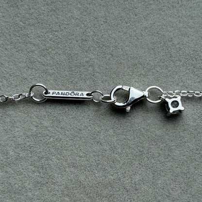 Collar Círculo Y Cuadrado Brillante 45 cm (Ajustable A 44 y 41.5 cm)