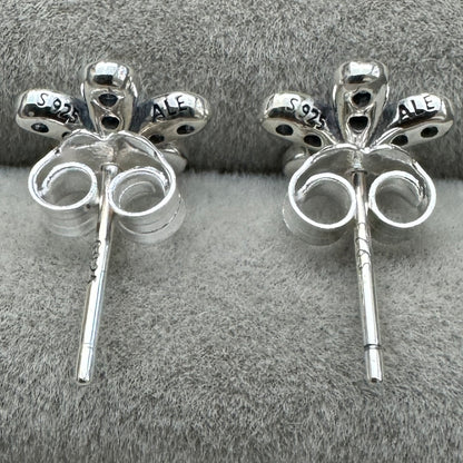 Aretes Flores Brillantes Transparentes