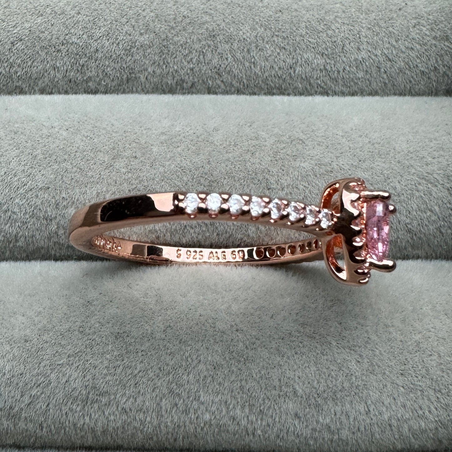 Anillo Corazón Oro Rosa Nivelado Brillante