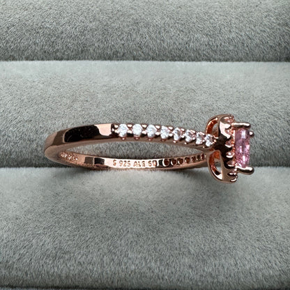 Anillo Corazón Oro Rosa Nivelado Brillante