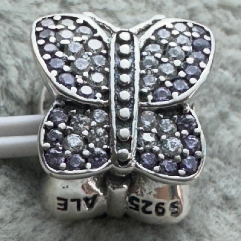 Charm Mariposa Brillante Morada