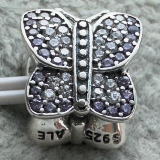 Charm Mariposa Brillante Morada