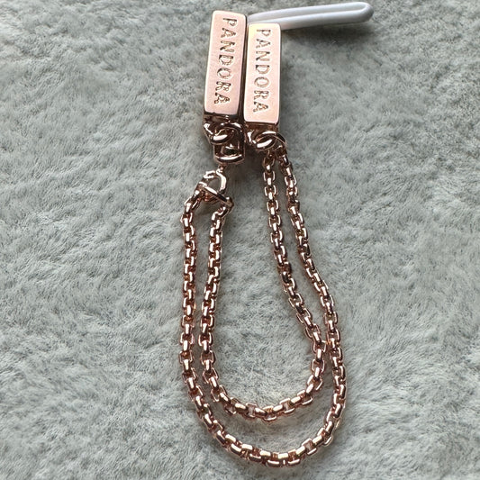 Cadena De Seguridad Baño Oro Rosa Brazalete Reflexions