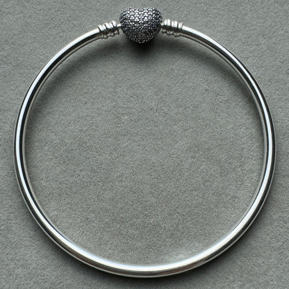 Brazalete Rígido Corazón Centelleante