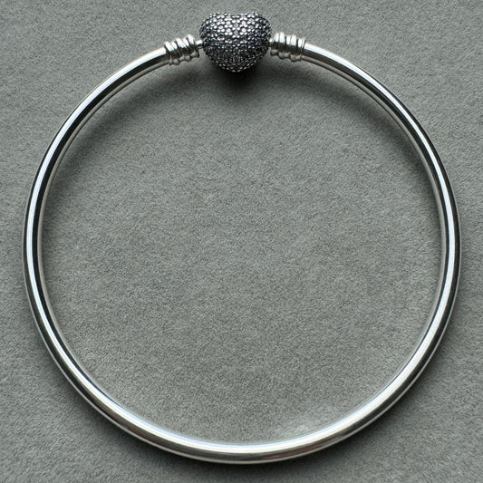 Brazalete Rígido Corazón Centelleante