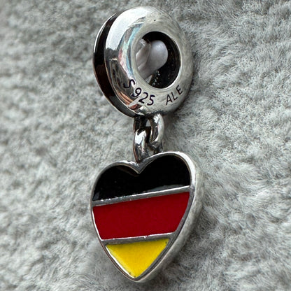 Charm Colgante Corazón Bandera De Alemania