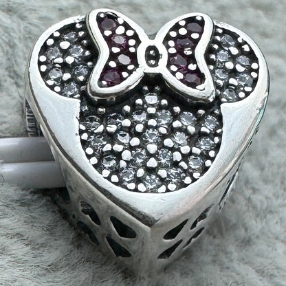 Charm Corazón Mickey Y Minnie Brillante Disney