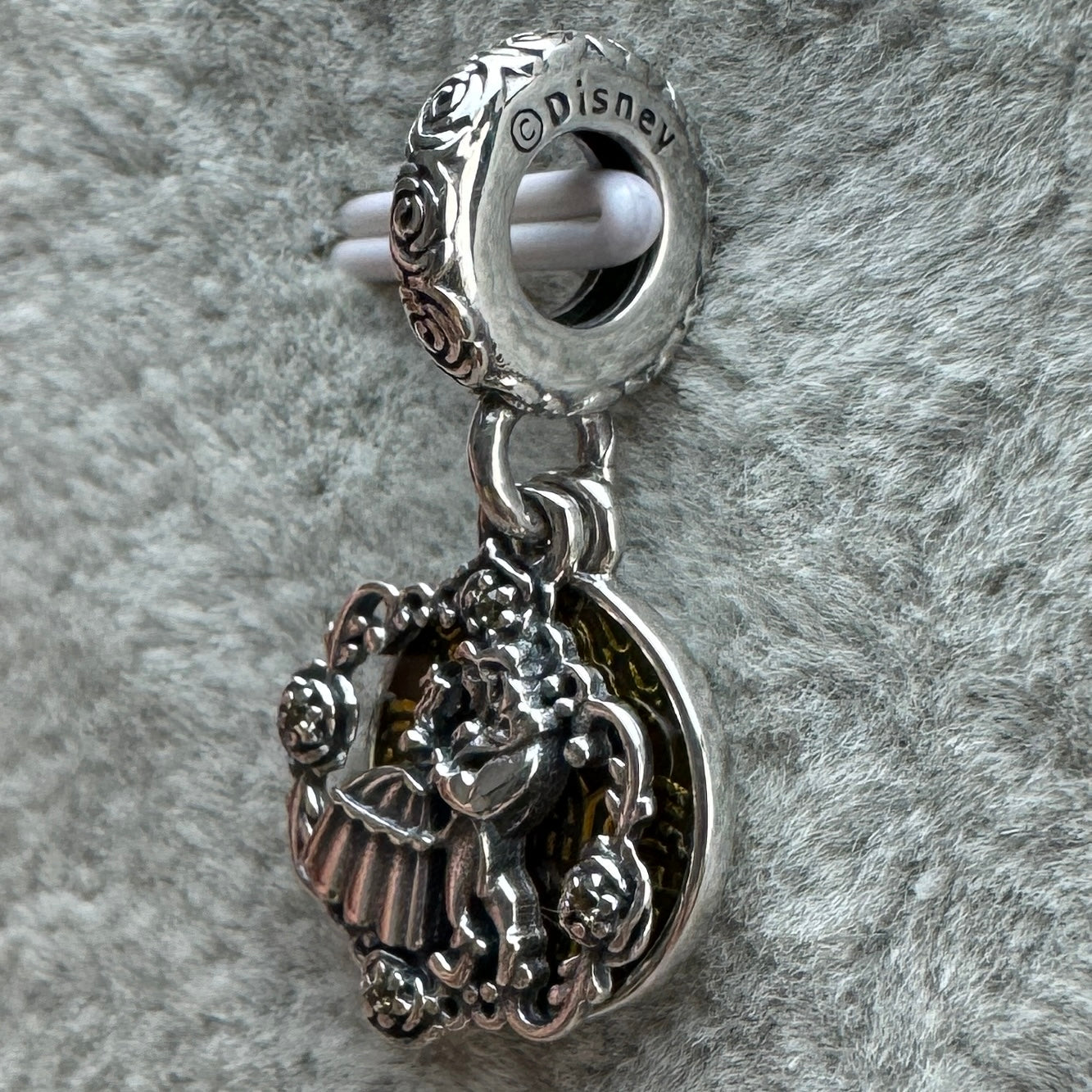 Charm Colgante Doble La Bella y La Bestia Disney