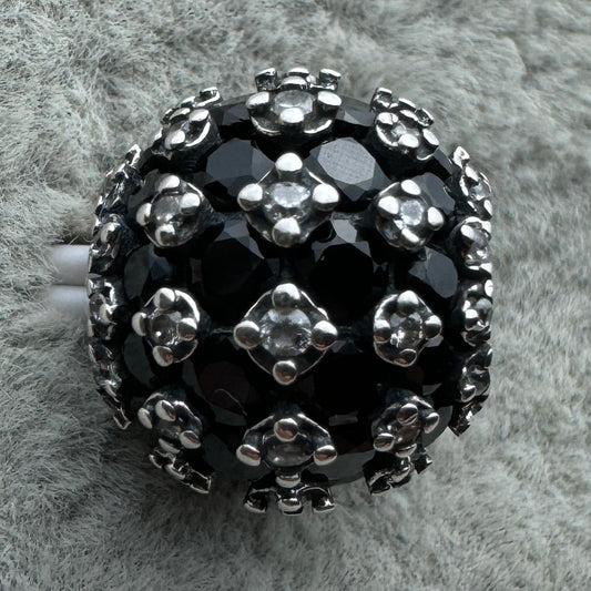 Charm Esfera Pavé Brillante Negro
