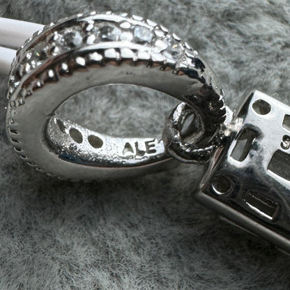 Charm Colgante Rectángulo Brillante Transparente