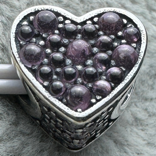 Charm Corazón Pavé Rosa