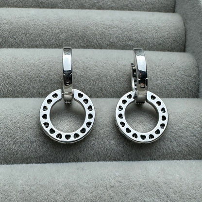 Aretes Con Colgante Pavé