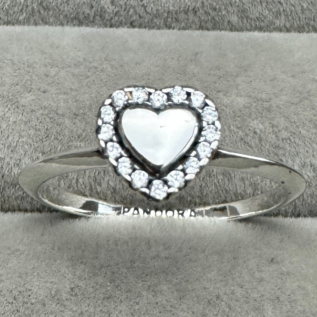 Anillo Halo Y Corazón