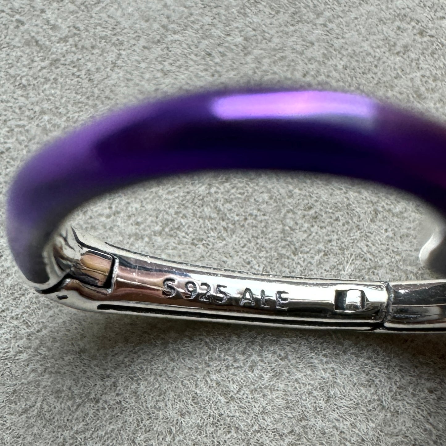 Charm Pandora Me Corazón Morado Metálico