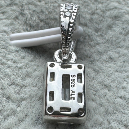 Charm Colgante Rectángulo Brillante Transparente
