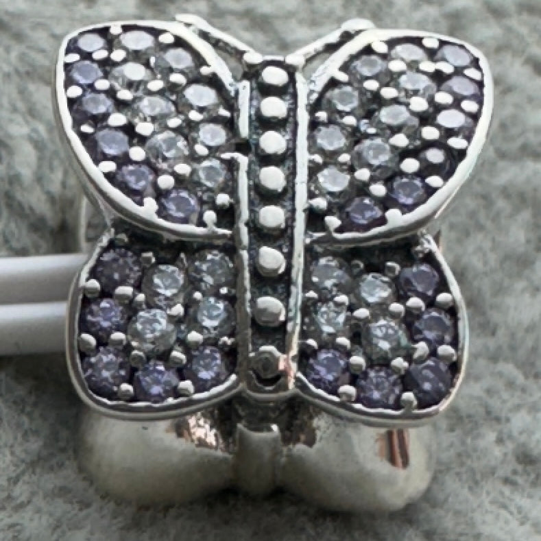 Charm Mariposa Brillante Morada