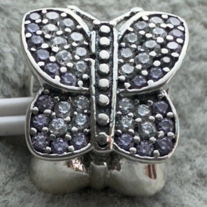 Charm Mariposa Brillante Morada