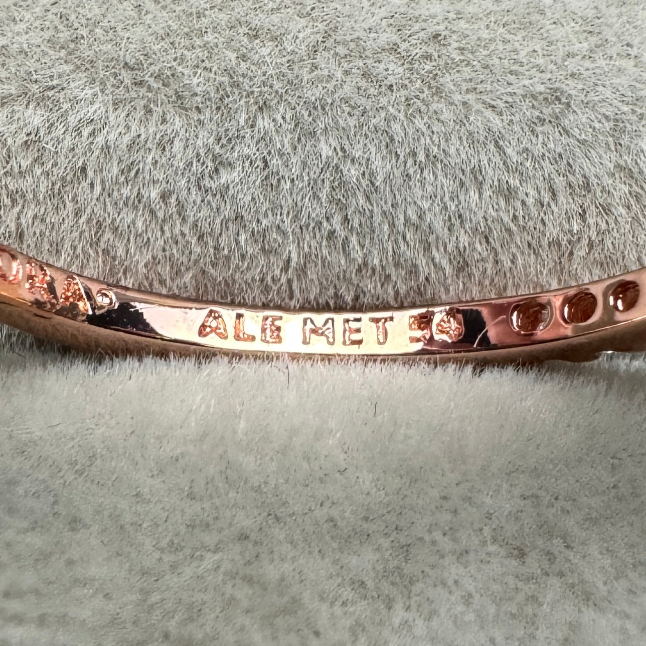 Anillo Corazón Nivelado Brillante Verde Baño Rosa Talla