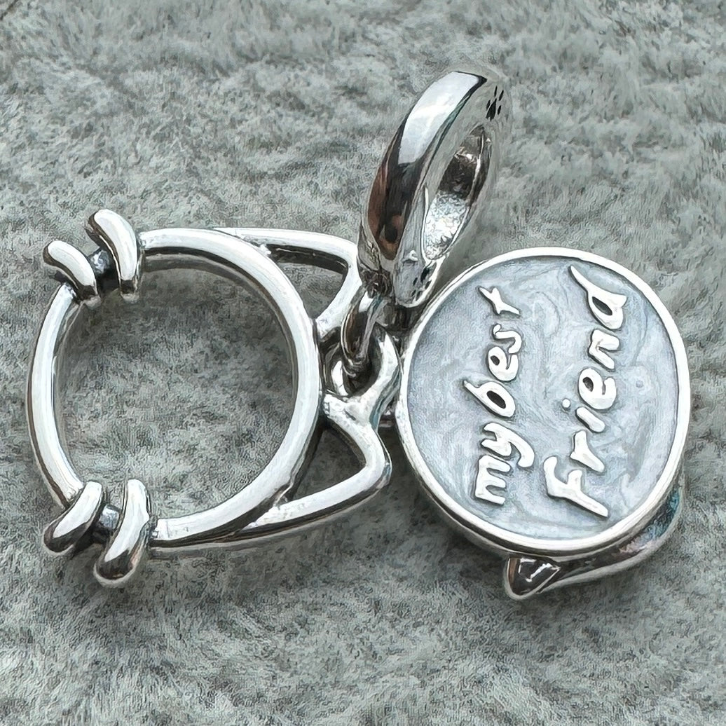 Charm Colgante Doble Insignia Gato