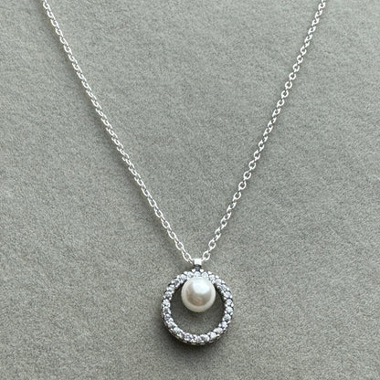 Collar Pavé Y Perla 45 cm (Ajustable A 41 cm)