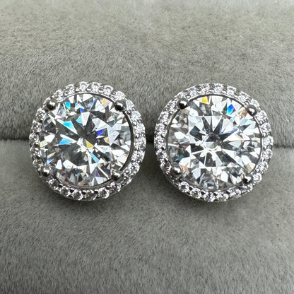 Aretes Círculo Contorno Moissanita