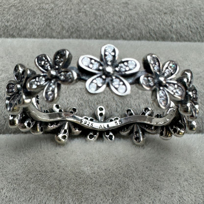 Anillo Flores Brillantes