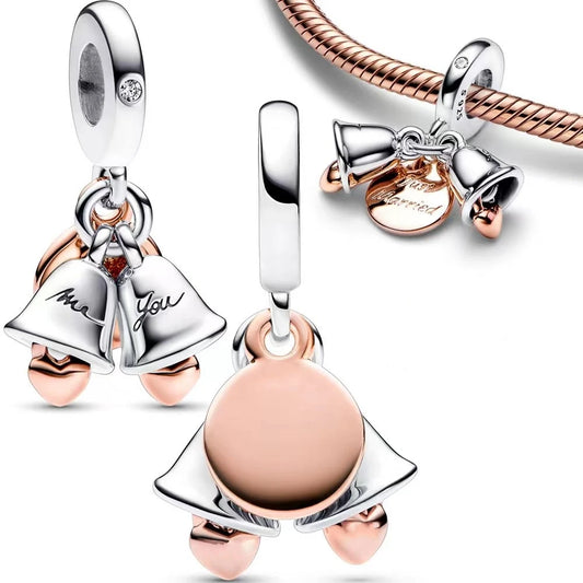 Charm Colgante Doble Campanas Boda